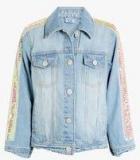 Next Blue Sequin Denim Jacket Girls