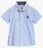 Next Blue Short Sleeve Shirt And Bow Tie Set Boys