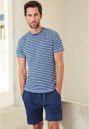 Next Blue Striped Shorts Set men