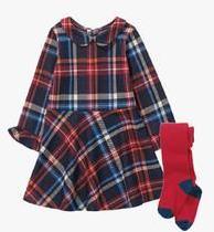 Next Check Dress And Tights Set girls