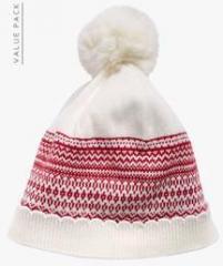 Next Cream Fairisle Pattern Hat And Mitts Set girls