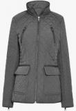 Next Dark Grey Solid Quilted Jacket Women