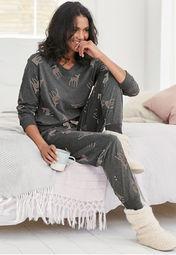 Next Deer Print Jersey Pyjama Women