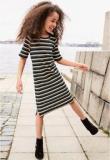 Next Green Stripe Dress Boys