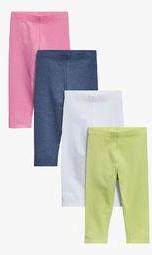 Next Green/White/Pink/Blue Cropped Leggings Four Pack girls