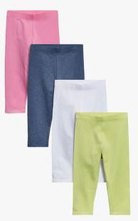 Next Green/White/Pink/Blue Cropped Leggings Four Pack girls