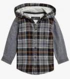 Next Grey Check Hooded Shacket Boys