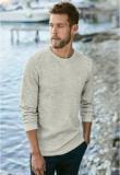 Next Grey Long Sleeve Textured T Shirt Men