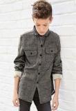 Next Grey Long Sleeve Utility Overshirt Girls