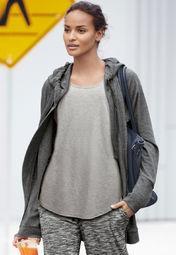 Next Grey Side Split Hoody Women