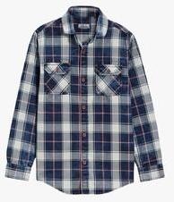 Next Indigo Washed Check Shirt boys