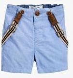 Next Light Blue Braced Oxford Shorts Boys