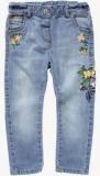 Next Mid Blue Floral Embellished Jeans Girls