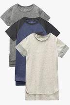 Next Multi Longline Short Sleeve T Shirts Three Pack Boys