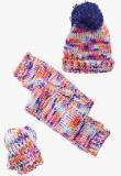 Next Multicoloured Hat, Scarf And Mitts Set girls