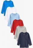 Next Multicoloured Long Sleeve Essential Tops Six Pack Boys