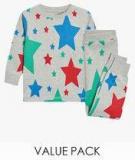 Next Multicoloured Star/Stripe Snuggle Fit Pyjamas Three Pack Boys