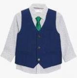 Next Multicoloured Waistcoat With Shirt And Tie Boys