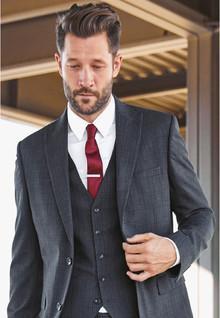 Next Navy Blue Check Suit Waistcoat men