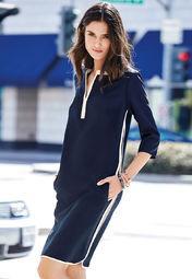 Next Navy Blue Sporty Tipped Dress Women