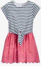 Next Navy/Pink Stripe Dress Girls