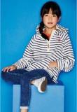 Next Navy/White Stripe Hoody Girls