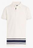 Next Off White Pique Striped Polo T Shirt boys