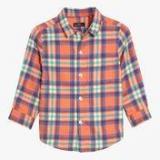 Next Orange Check Shirt Boys