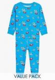 Next Pack Of 3 Multicoloured Printed Snuggle Fit Night Suits Boys