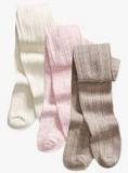 Next Pink/Mink/Ecru Cable Tights Three Pack Girls