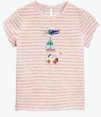 Next Pink Stripe Appliqu T Shirt Girls