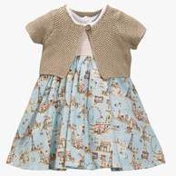 Next Print Dress, Cardigan And Tights Set girls