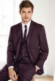 Next Purple Textured Slim Fit Suit: Jacket Men