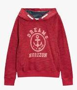 Next Red Graphic Overhead Hoody Girls