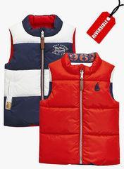 Next Red/Navy Reversible Gilet Boys