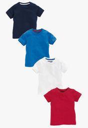 Next Red Short Sleeve Plain T Shirt Four Pack Boys