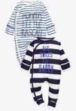 Next Stripe Mummy And Daddy Sleepsuits Two Pack Boys