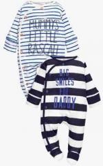 Next Stripe Mummy And Daddy Sleepsuits Two Pack boys