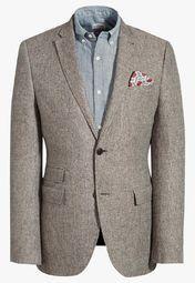 Next Taupe Italian Linen Tailored Fit Blazers Men