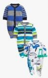 Next Transport Sleepsuits Three Pack Boys