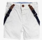 Next White Braced Shorts Boys