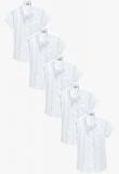 Next White Short Sleeve Formal Shirt Five Pack Girls