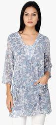 Nidia Grey Printed Tunic women