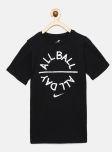 Nike Black Printed Round Neck T Shirt Boys