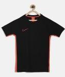 Nike Black Solid Dry Acdmy T Shirt Boys