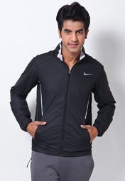 Nike Black Solids As Woven Jack Track Jackets men