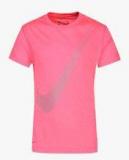 Nike Dry Le 3D Swoosh Pink T Shirt Girls