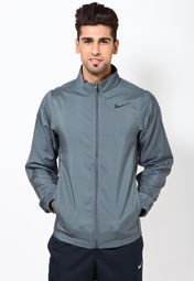 Nike Grey Melange Solids As Team Woven Track Jackets Men