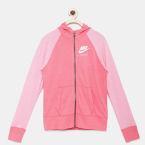 Nike Pink Colorblocked Sweat Jacket Girls