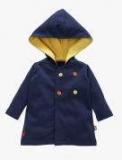 Nino Bambino Navy Blue Solid Winter Jacket boys